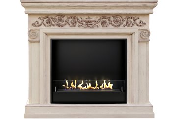 Биокамин в портале Firezo Athena Слоновая кость с патиной, стандарт