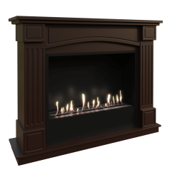 Биокамин в портале Firezo Boston Темный дуб, стандарт